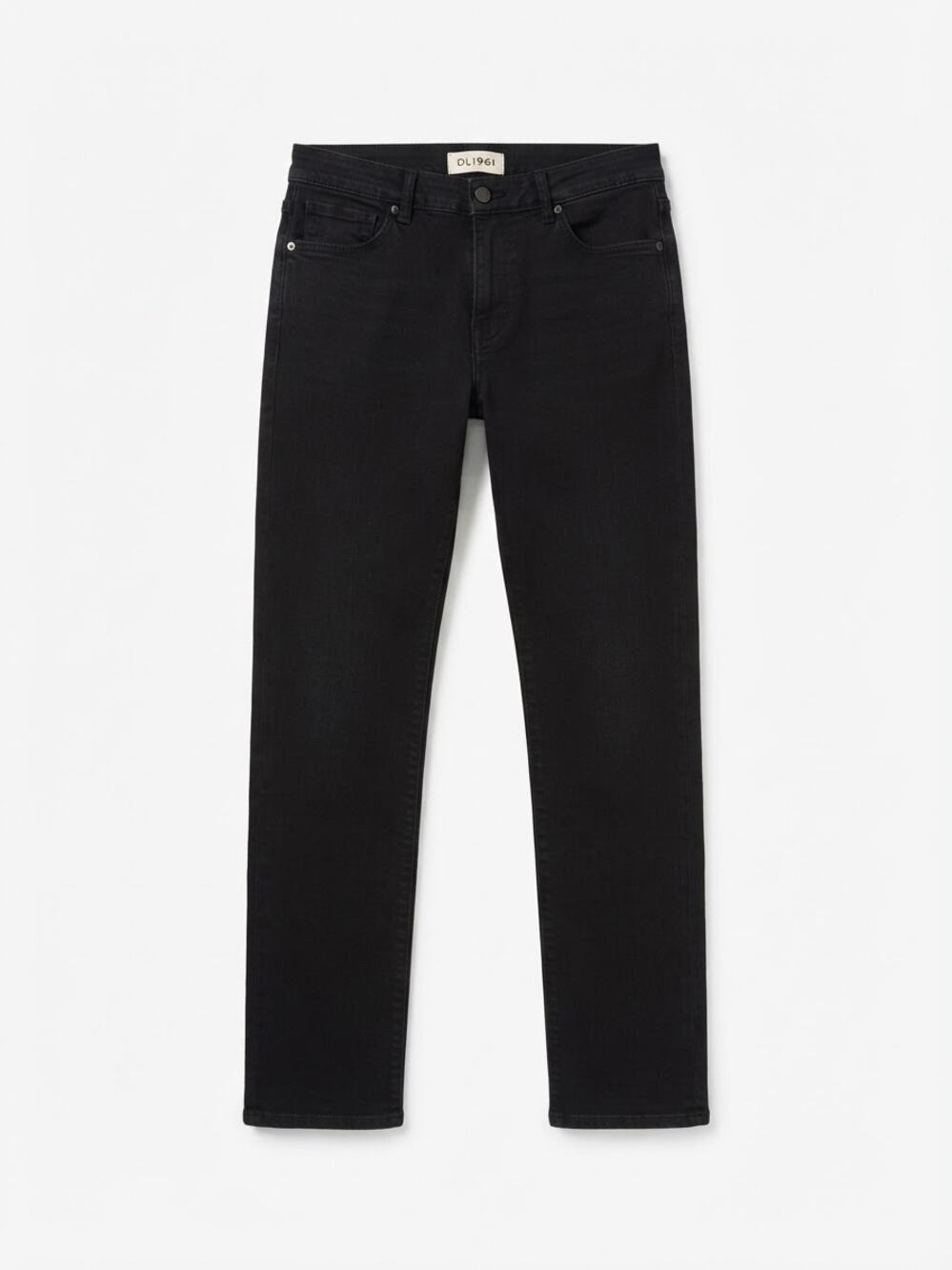 DL1961 Russell Slim Straight Black Jeans Men Size 30x34 Coal Wash Denim Pants
